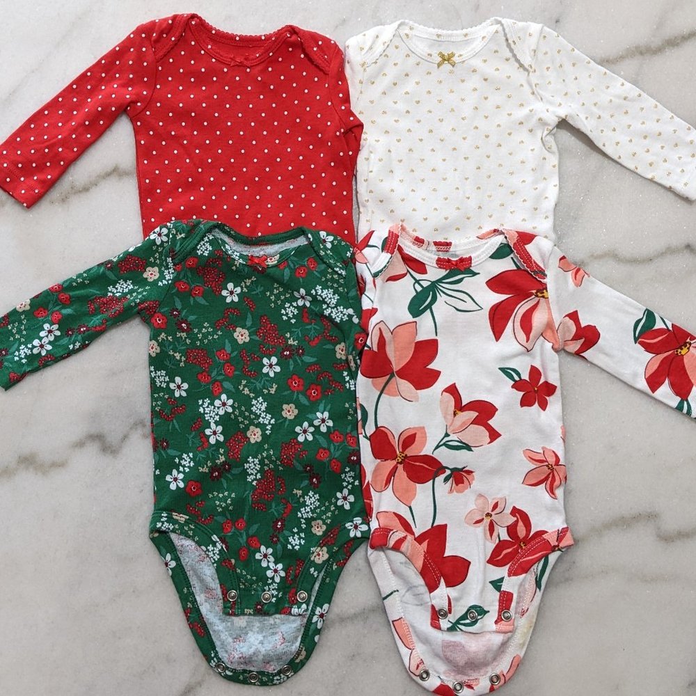 Carter's Baby 4-Pack Long-Sleeve Bodysuits 3M
